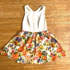 Boutique neon floral dress